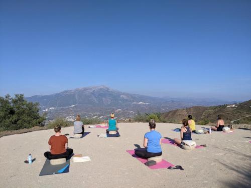 Yoga foto buiten Spanje